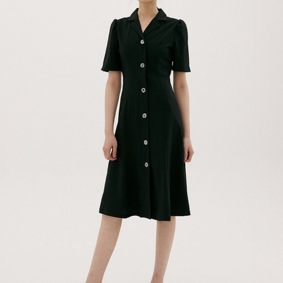 REORG Button Down Mermaid Dress - Picture 1 of 6